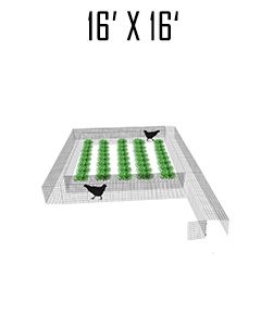 16' X 16' Garden Chunnel With 8' Coop Connection