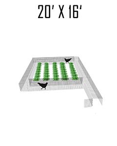 20' X 16' Garden Chunnel With 8' Coop Connection