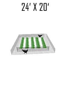 24' X 20' Garden Chunnel Outside Perimeter Only