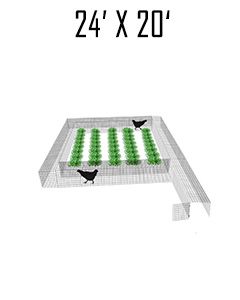 24' X 20' Garden Chunnel With 8' Coop Connection