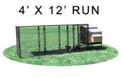 Large Snap N Lock Chicken Coop With 4' X 12' Run (Basic)