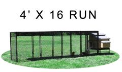 Large Snap N Lock Chicken Coop With 4' X 16' Run (Complete)