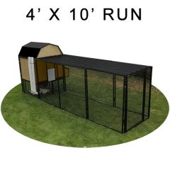 Modern Barn Chicken Coop With 4' X 10' Run (Ultimate)