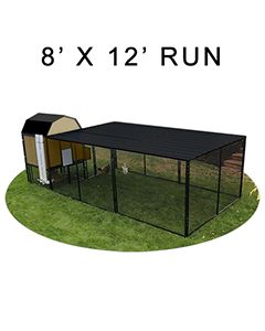Modern Barn Chicken Coop With 8' X 12' Run (Ultimate)