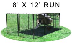 Large Snap N Lock Chicken Coop With 8' X 12' Run (Complete)