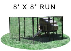 Large Snap N Lock Chicken Coop With 8' X 8' Run (Complete)