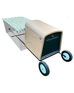 Chickshaw Mobile Chicken Coop & 4' X 8' Wire Run 