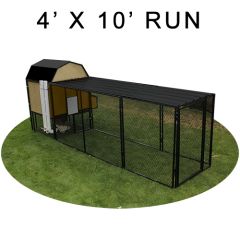 Modern Barn Chicken Coop With 4' X 10' Run (Basic)