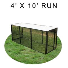4' X 10' Chicken Run with Metal Top (FOUR-SIDED)