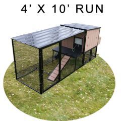 Urban Chicken Coop With 4' X 10' Run (Complete)