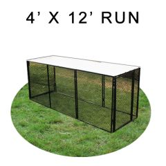 4' X 12' Chicken Run with Metal Top (FOUR-SIDED)