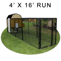 Modern Barn Chicken Coop With 4' X 16' Run (Basic)