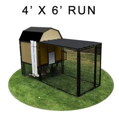 Modern Barn Chicken Coop With 4' X 6' Run (Basic)