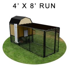 Modern Barn Chicken Coop With 4' X 8' Run (Basic)