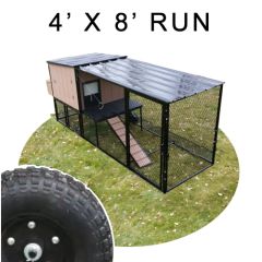 Mobile Urban Chicken Coop With 4' X 8' Run (Basic) (Clearance)
