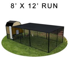 Modern Barn Chicken Coop With 8' X 12' Run (Basic)