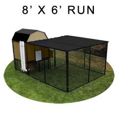 Modern Barn Chicken Coop With 8' X 6' Run (Complete)